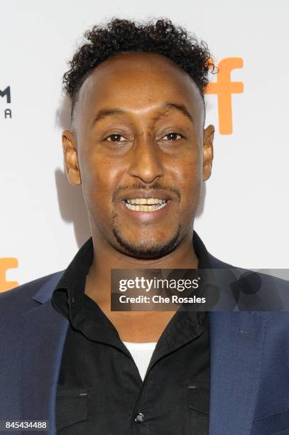 Hakeemshady Mohamed arrives to the "Submergence" premiere at The Elgin on September 10, 2017 in Toronto, Canada.