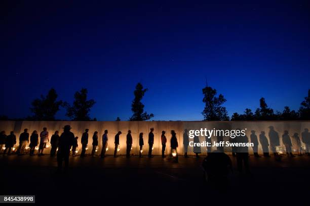 Visitors gather to pay respects during the Flight 93 National MemorialÕs annual Luminaria on the eve of 16th Anniversary ceremony of the September...