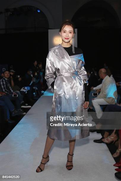 Model, Li Siyu, attends the Naersi fashion show during New York Fashion Week: The Shows at American Museum of Natural History on September 10, 2017...