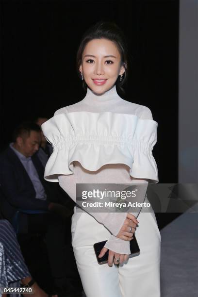 Professional pool player, Pan Xiaoting, attends the Naersi fashion show during New York Fashion Week: The Shows at American Museum of Natural History...