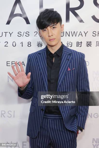 Taiwanese singer, actor and model, Danson Tang, attends the Naersi fashion show during New York Fashion Week: The Shows at American Museum of Natural...