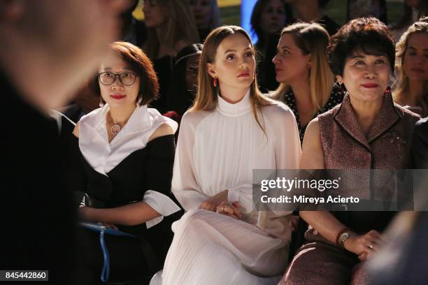 Actress, Leighton Meester attends the Naersi fashion show during New York Fashion Week: The Shows at American Museum of Natural History on September...