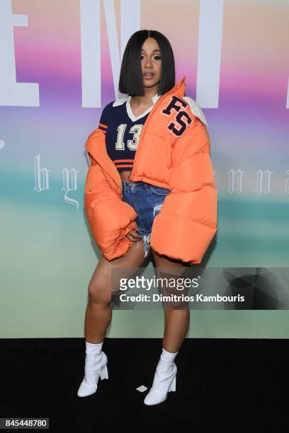 Rapper Cardi B attends the FENTY PUMA by Rihanna Spring/Summer 2018 Collection at Park Avenue Armory on September 10, 2017 in New York City.