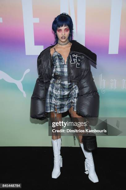 Sita Abellan attends the FENTY PUMA by Rihanna Spring/Summer 2018 Collection at Park Avenue Armory on September 10, 2017 in New York City.