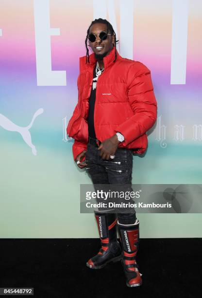 Rapper Offset of Migos attends the FENTY PUMA by Rihanna Spring/Summer 2018 Collection at Park Avenue Armory on September 10, 2017 in New York City.