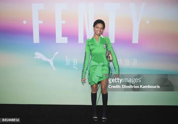 Selah Marley attends the FENTY PUMA by Rihanna Spring/Summer 2018 Collection at Park Avenue Armory on September 10, 2017 in New York City.