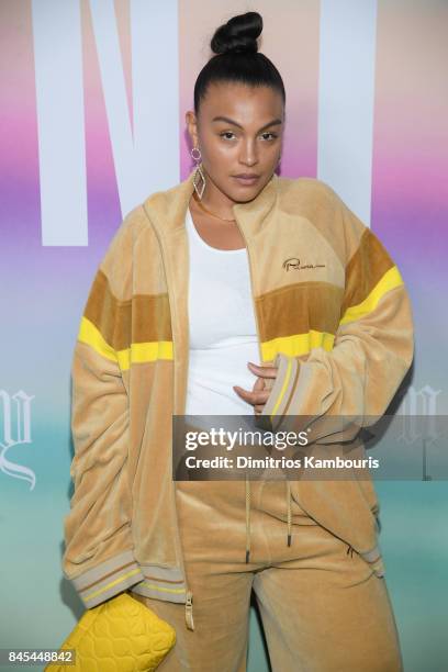 Model Paloma Elsesser attends the FENTY PUMA by Rihanna Spring/Summer 2018 Collection at Park Avenue Armory on September 10, 2017 in New York City.