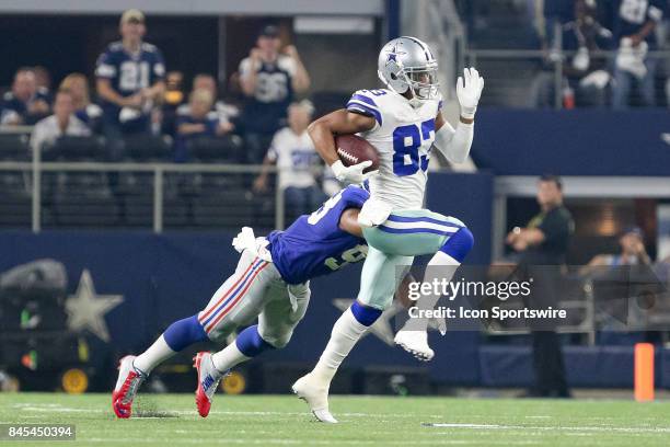 Dallas Cowboys wide receiver Terrance Williams makes a reception during the Sunday Night NFL game between the Dallas Cowboys and New York Giants on...