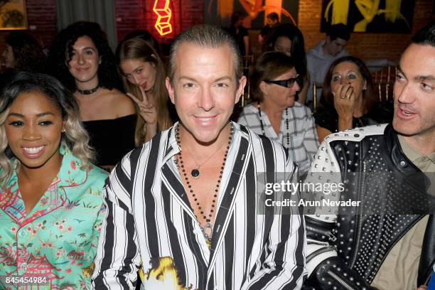 Professional wrestler Ariane Andrew and TV personality Derek Warburton attend New York Fashion Week NYFW Art Hearts Fashion at The Angel Orensanz...