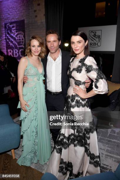 Rachel McAdams, Alessandro Nivola, and Rachel Weisz attend the 'Disobedience' cocktail party, hosted by RBC, at RBC House Toronto Film Festival 2017...
