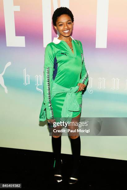 Selah Marley attends the Fenty Puma by Rihanna show during New York Fashion Week at the 69th Regiment Armory on September 10, 2017 in New York City.