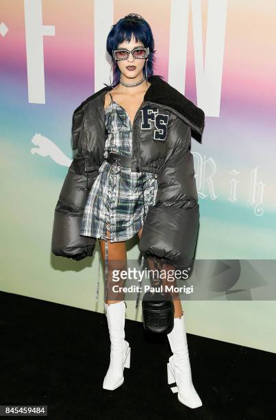 Sita Abellan attends the Fenty Puma by Rihanna show during New York Fashion Week at the 69th Regiment Armory on September 10, 2017 in New York City.