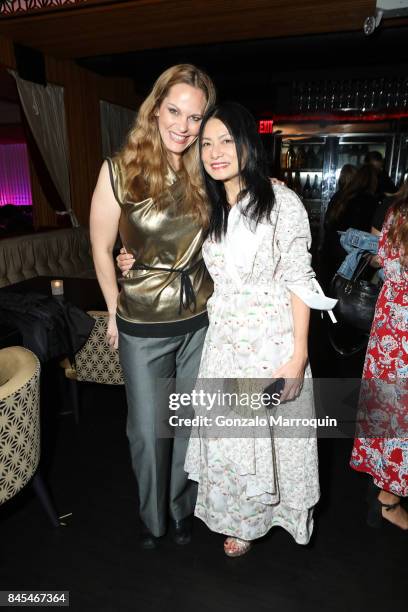 Summer Moore and Vivienne Tam attend the Vivienne Tam SS 2018 after party at Megu New York on September 10, 2017 in New York City.