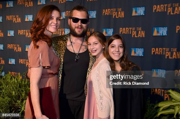 Rival Sons Frontman Jay Buchanan and family attend the World Premiere of "Part of the Plan," featuring the music of Dan Fogelberg at Tennessee...