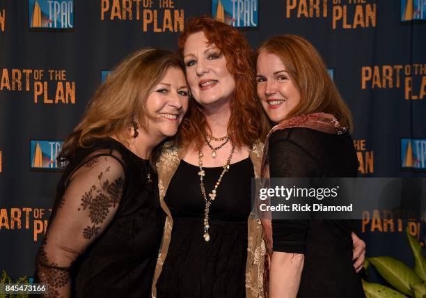 Karen Harris (co-wrter and producer, Kathleen O'Brien , and Kate Atkison attend the World Premiere of "Part of the Plan," featuring the music of Dan...