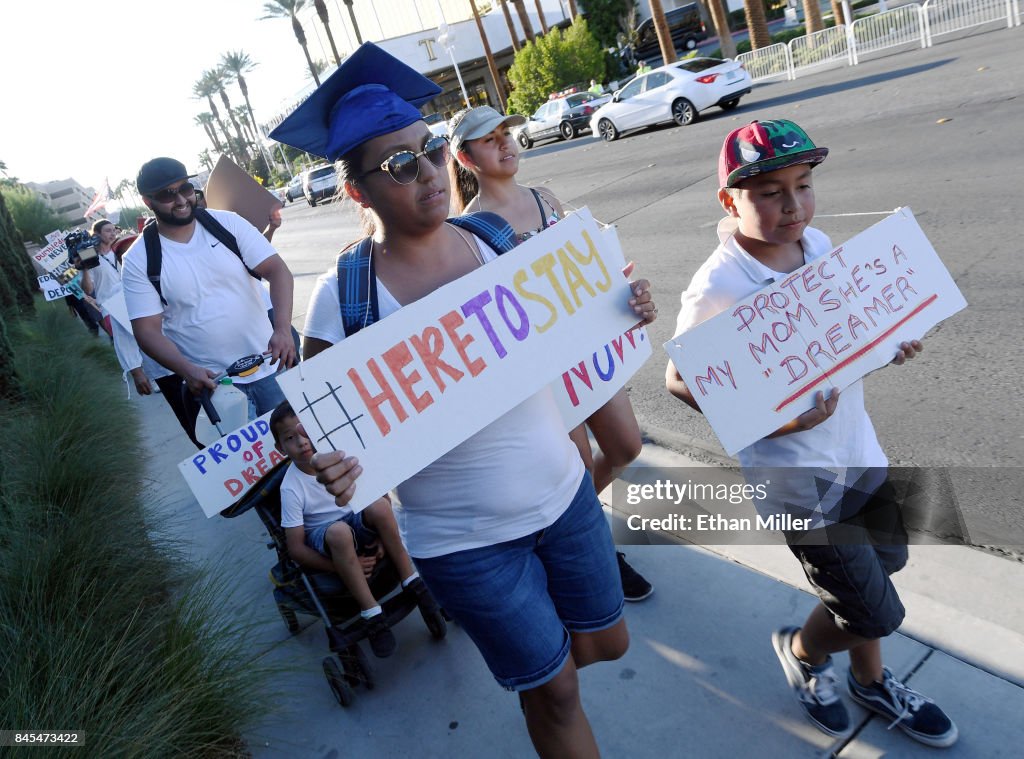 Hundreds Join "Defend DACA" March In Las Vegas