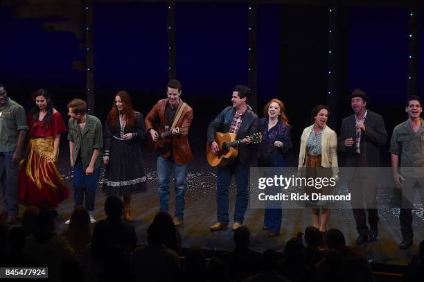 Cast Members Harley Jay, Kate Morgan Chadwick, JT Hodges and Jayme Lake perform during the World Premiere of "Part of the Plan," featuring the music...