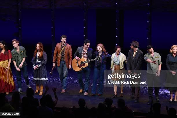 Cast Members Harley Jay, Kate Morgan Chadwick, JT Hodges and Jayme Lake perform during the World Premiere of "Part of the Plan," featuring the music...