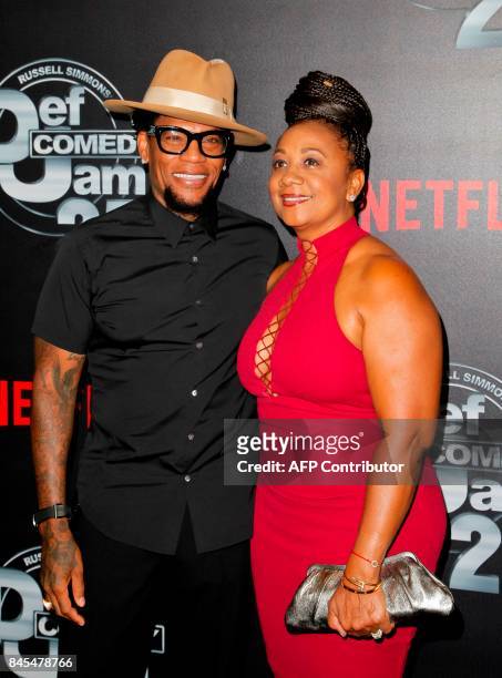 Hughley and LaDonna Hughley attend Netflix's Def Comedy Jam 25 special event at the Beverly Hilton Hotel in Beverly Hills, California, on September...