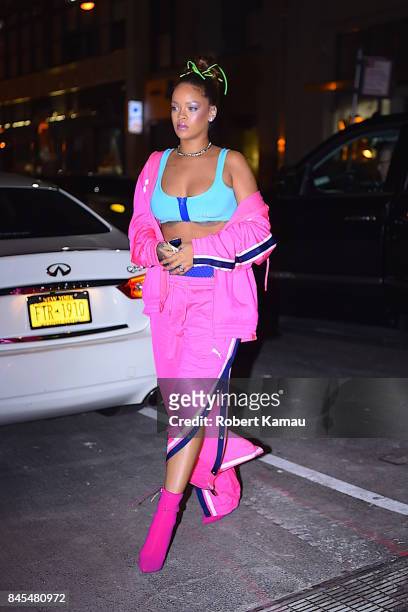 Rihanna attends the after party for the Fenty x Puma Spring 2018 on September 10, 2017 in New York City.