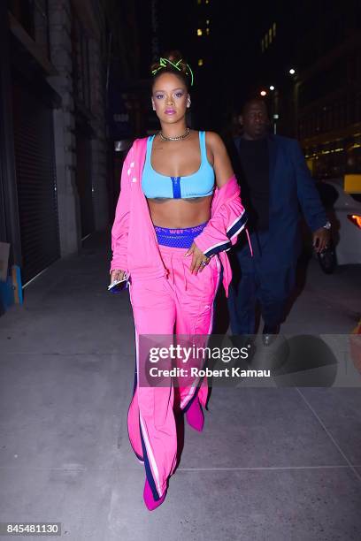 Rihanna attends the after party for the Fenty x Puma Spring 2018 on September 10, 2017 in New York City.