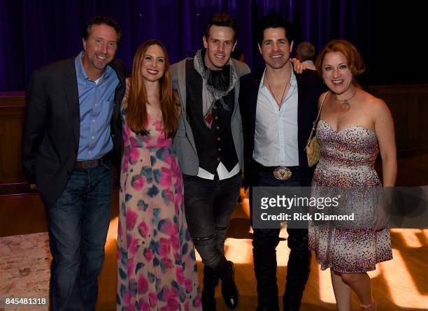 Actors Chris Roberts, Jayme Lake, Harley Jay, JT Hodges, and Katy Blake attend a VIP reception after the World Premiere of "Part of the Plan,"...