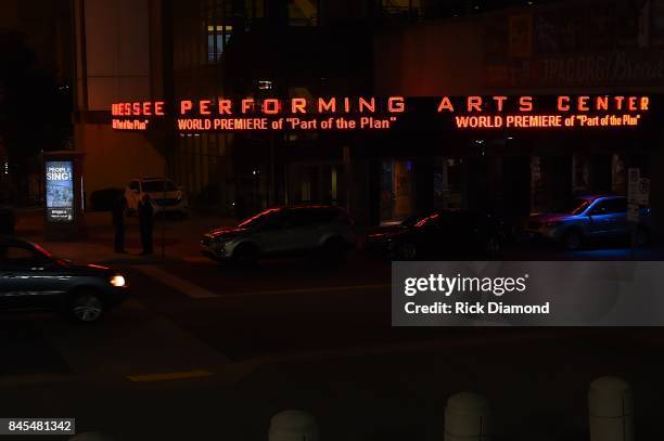 General view of atmosphere - Marquee Signage during the World Premiere of "Part of the Plan," featuring the music of Dan Fogelberg at Tennessee...