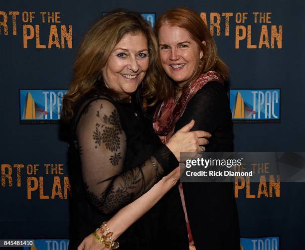 Co-writers and producers Karen Harris and Kate Atkinson attend a VIP reception after the World Premiere of "Part of the Plan," featuring the music of...