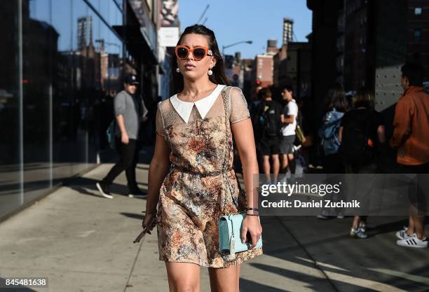 Guests are seen outside the DVF show during New York Fashion Week: Women's S/S 2018 on September 10, 2017 in New York City.