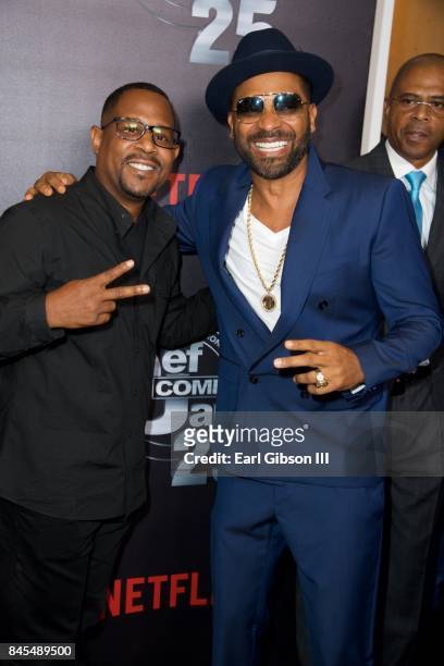 Martin Lawrence and Mike Epps attend Netflix Presents Russell Simmons "Def Comedy Jam 25" Special Event at The Beverly Hilton Hotel on September 10,...
