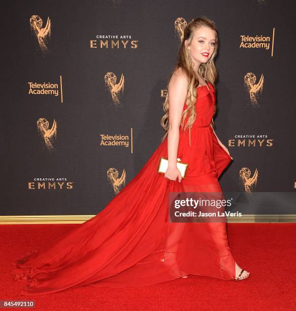 Actress Jade Pettyjohn attends the 2017 Creative Arts Emmy Awards at Microsoft Theater on September 10, 2017 in Los Angeles, California.