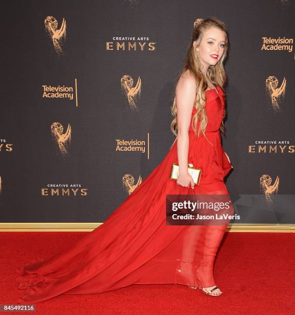 Actress Jade Pettyjohn attends the 2017 Creative Arts Emmy Awards at Microsoft Theater on September 10, 2017 in Los Angeles, California.