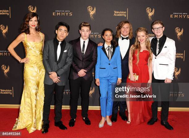 Actors Jama Williamson, Lance Lim, Ricardo Hurtado, Breanna Yde, Tony Cavalero, Jade Pettyjohn and Aidan Miner attend the 2017 Creative Arts Emmy...