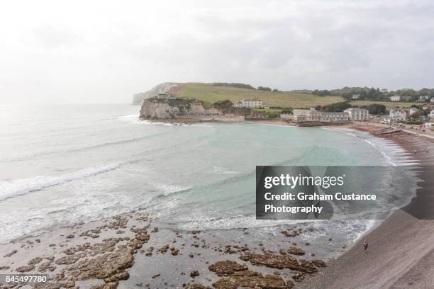 freshwater bay - freshwater bay isle of wight stock pictures, royalty-free photos & images