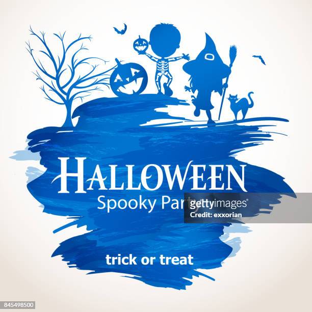 halloween party silhouette - big mac pumpkin stock illustrations