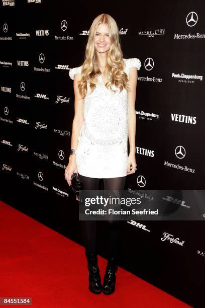 Model Julia Stegner attends the Lala Berlin fashion show during the Mercedes Benz Fashion Week A/W 2009 at Bebelplace on January 29, 2009 in Berlin,...