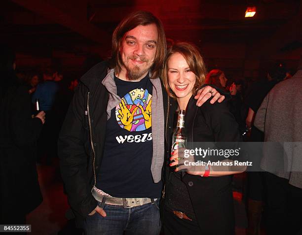 Chiara Schoras and Nils Bokelberg attend the Becks Fashion Experience Show 2009 on January 29, 2009 in Berlin, Germany.