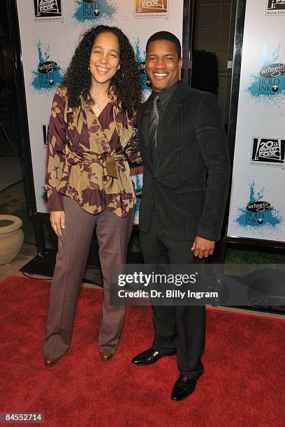 Actor Nate Parker and honoree/screenwriter Gina Prince-Bythewood arrive at the 3rd Annual Bold Ink Awards at Fox Studios on January 29, 2009 in Los...