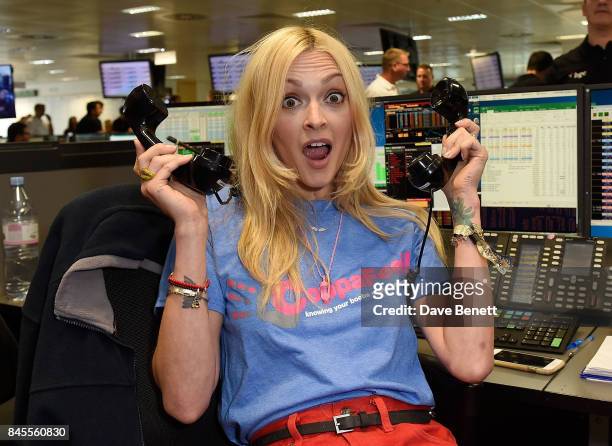 Fearne Cotton, representing Coppafeel! makes a trade at the BGC Charity Day on September 11, 2017 in Canary Wharf, London, United Kingdom.