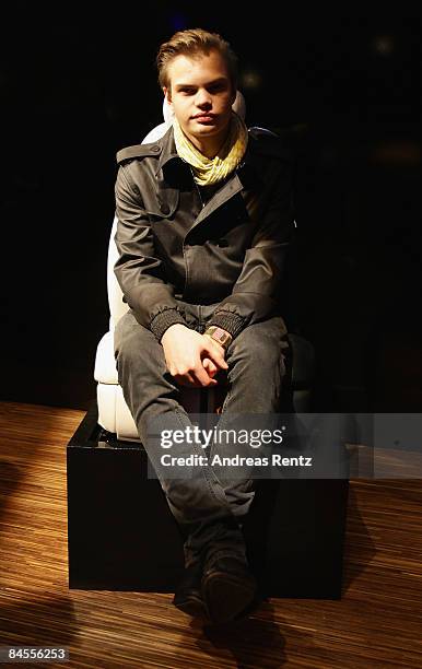 Wilson Gonzalez Ochsenknecht arrives for the 'Marcel Ostertag' fashion show during the Mercedes Benz Fashion Week A/W 2009 at Bebelplace on January...