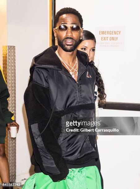 Rapper Big Sean and singer Jhene Aiko and are seen arriving the FENTY PUMA by Rihanna Spring/Summer 2018 Collection at Park Avenue Armory on...