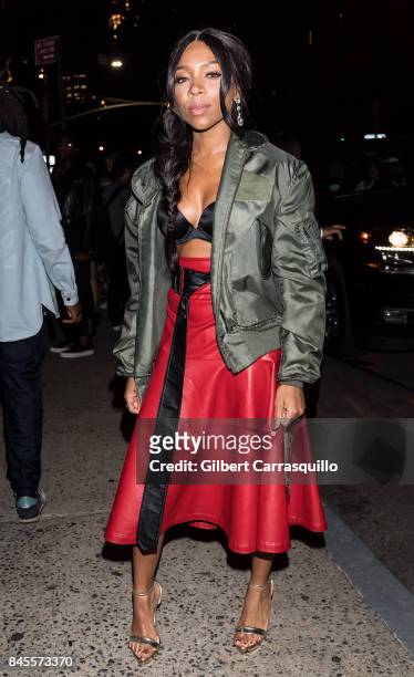 Rapper Lil Mama is seen arriving the FENTY PUMA by Rihanna Spring/Summer 2018 Collection at Park Avenue Armory on September 10, 2017 in New York City.
