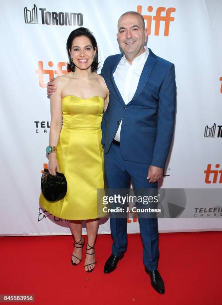 Director Hany Abu-Assad attends the premiere of "The Mountain Between Us" during the 2017 Toronto International Film Festival at Roy Thomson Hall on...
