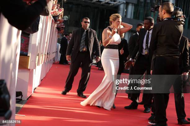 Actress Kate Winslet attends the premiere of "The Mountain Between Us" during the 2017 Toronto International Film Festival at Roy Thomson Hall on...