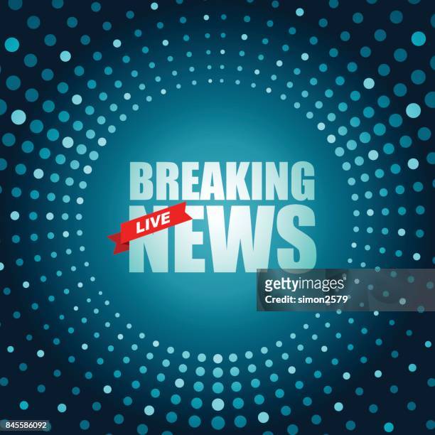 live breaking news headline in green dotted color background - breaking2 stock illustrations