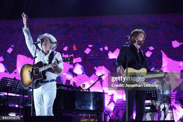 Brooks & Dunn perform during the Closing Night Gala at Cinecittà as part of the 2017 Celebrity Fight Night in Italy Benefiting The Andrea Bocelli...