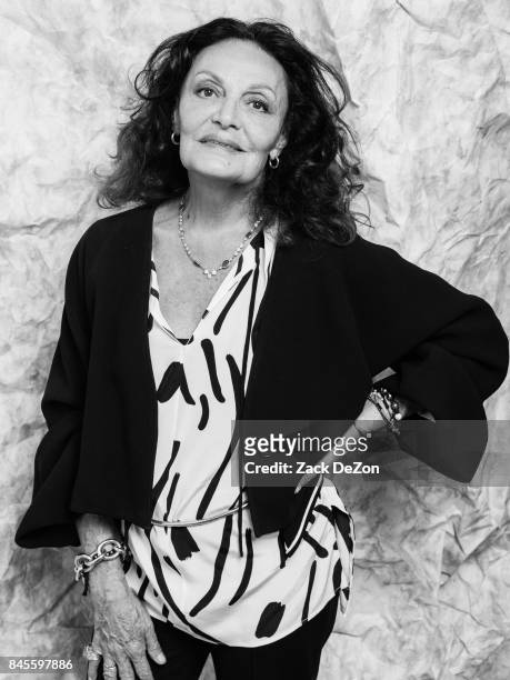 Fashion designer Diane von Furstenberg poses for a portrait during the Daily Front Row's Fashion Media Awards at Four Seasons Hotel New York Downtown...