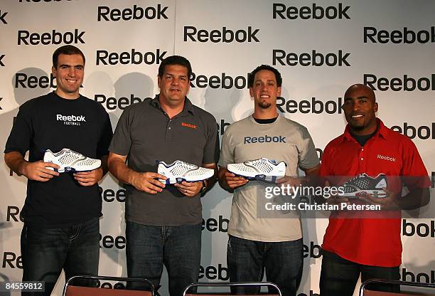Quarterback Joe Flacco of the Baltimore Ravens, Mike Golic of EPSN, James Shields of the Tampa Bay Rays and Ronde Barber of the Tampa Bay Buccaneers...