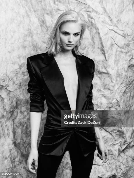 Model Andreja Pejic poses for a portrait during the Daily Front Row's Fashion Media Awards at Four Seasons Hotel New York Downtown on September 8,...