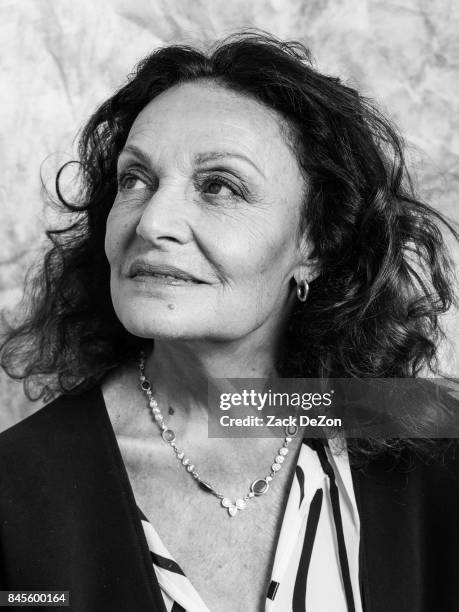 Fashion designer Diane von Furstenberg poses for a portrait during the Daily Front Row's Fashion Media Awards at Four Seasons Hotel New York Downtown...